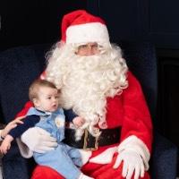 Baby boy on Santa's lap